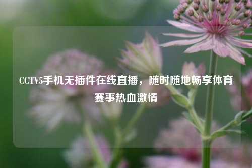 CCTV5手机无插件在线直播,随时随地畅享体育赛事热血激情