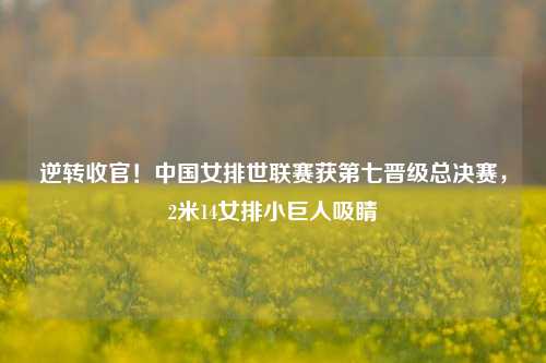 逆转收官！中国女排世联赛获第七晋级总决赛，2米14女排小巨人吸睛