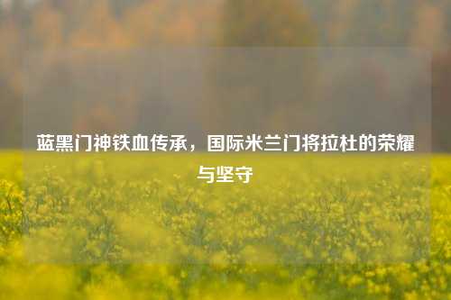 蓝黑门神铁血传承,国际米兰门将拉杜的荣耀与坚守