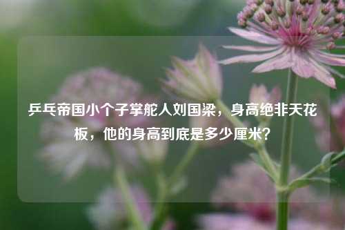 乒乓帝国小个子掌舵人刘国梁，身高绝非天花板，他的身高到底是多少厘米？