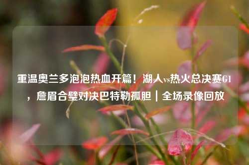 重温奥兰多泡泡热血开篇！湖人vs热火总决赛G1，詹眉合璧对决巴特勒孤胆｜全场录像回放