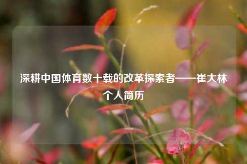 深耕中国体育数十载的改革探索者——崔大林个人简历
