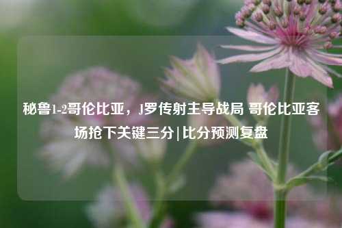 秘鲁1-2哥伦比亚,J罗传射主导战局 哥伦比亚客场抢下关键三分|比分预测复盘