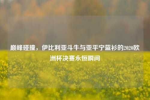 巅峰碰撞，伊比利亚斗牛与亚平宁蓝衫的2020欧洲杯决赛永恒瞬间