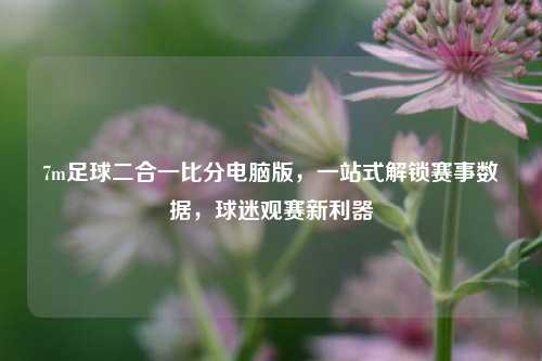 7m足球二合一比分电脑版,一站式解锁赛事数据,球迷观赛新利器