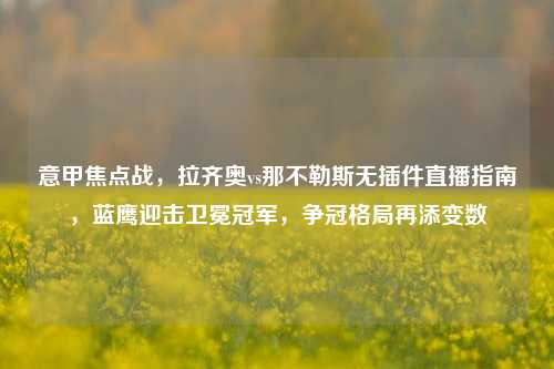 意甲焦点战，拉齐奥vs那不勒斯无插件直播指南，蓝鹰迎击卫冕冠军，争冠格局再添变数