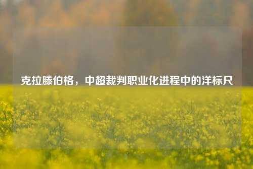 克拉滕伯格，中超裁判职业化进程中的洋标尺