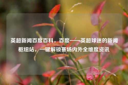 英超新闻百度百科，百度——英超球迷的新闻枢纽站，一键解锁赛场内外全维度资讯