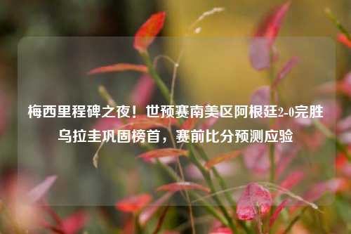 梅西里程碑之夜！世预赛南美区阿根廷2-0完胜乌拉圭巩固榜首，赛前比分预测应验