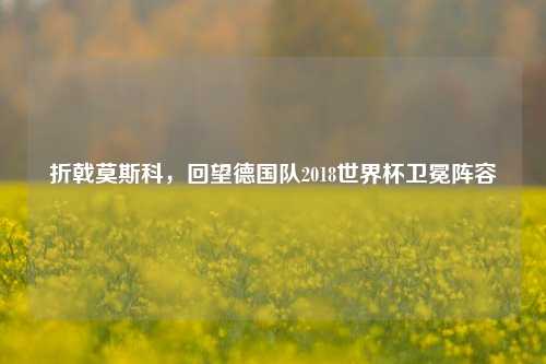折戟莫斯科，回望德国队2018世界杯卫冕阵容