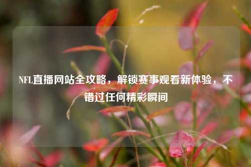 NFL直播网站全攻略,解锁赛事观看新体验,不错过任何精彩瞬间