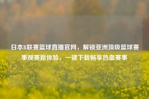 日本B联赛篮球直播官网,解锁亚洲顶级篮球赛事观赛新体验,一键下载畅享热血赛事