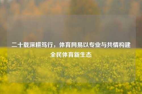 二十载深耕笃行，体育网易以专业与共情构建全民体育新生态