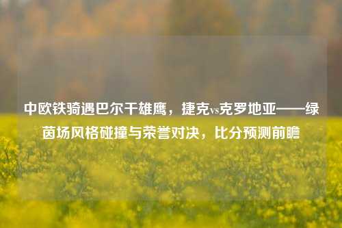 中欧铁骑遇巴尔干雄鹰，捷克vs克罗地亚——绿茵场风格碰撞与荣誉对决，比分预测前瞻