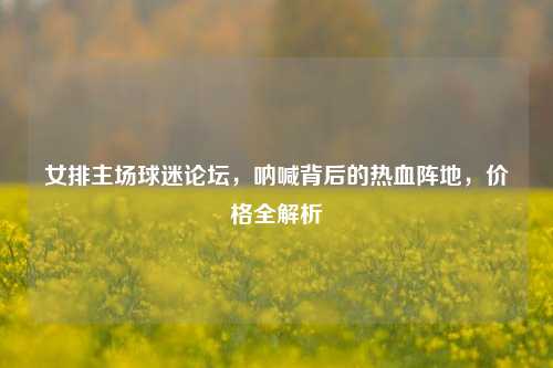 女排主场球迷论坛,呐喊背后的热血阵地,价格全解析