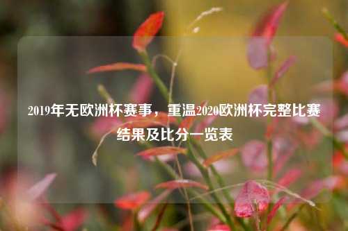 2019年无欧洲杯赛事，重温2020欧洲杯完整比赛结果及比分一览表