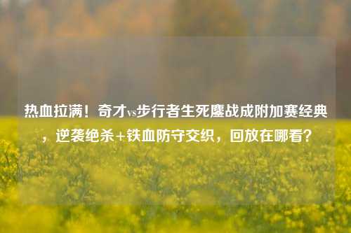 热血拉满！奇才vs步行者生死鏖战成附加赛经典，逆袭绝杀+铁血防守交织，回放在哪看？