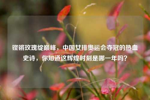 铿锵玫瑰绽巅峰，中国女排奥运会夺冠的热血史诗，你知道这辉煌时刻是哪一年吗？