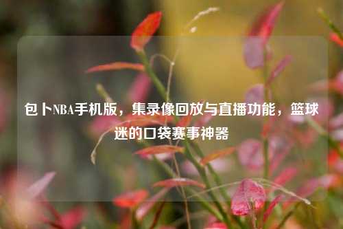 包卜NBA手机版，集录像回放与直播功能，篮球迷的口袋赛事神器