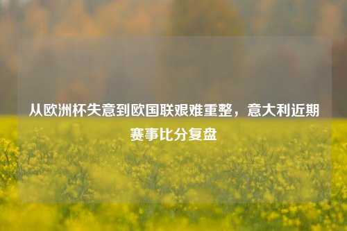 从欧洲杯失意到欧国联艰难重整,意大利近期赛事比分复盘