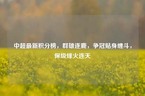 中超最新积分榜,群雄逐鹿,争冠贴身缠斗,保级烽火连天