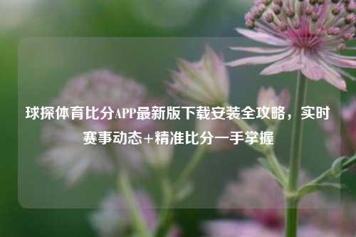 球探体育比分APP最新版下载安装全攻略，实时赛事动态+精准比分一手掌握