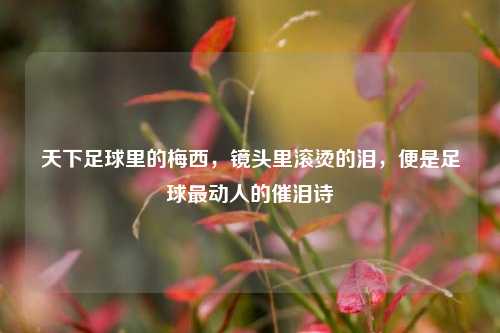 天下足球里的梅西，镜头里滚烫的泪，便是足球最动人的催泪诗