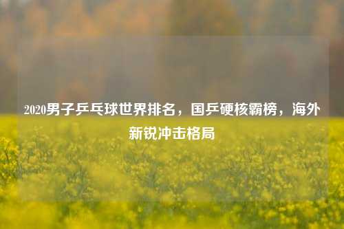 2020男子乒乓球世界排名，国乒硬核霸榜，海外新锐冲击格局