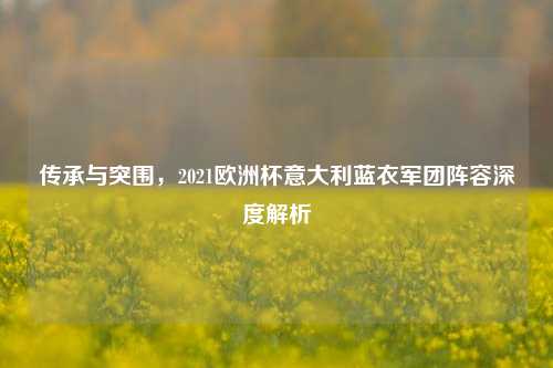 传承与突围，2021欧洲杯意大利蓝衣军团阵容深度解析