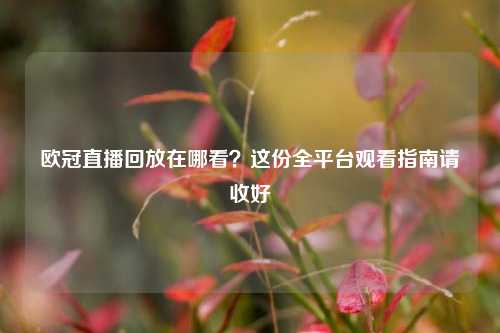 欧冠直播回放在哪看?这份全平台观看指南请收好