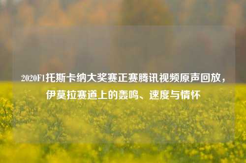 2020F1托斯卡纳大奖赛正赛腾讯视频原声回放，伊莫拉赛道上的轰鸣、速度与情怀