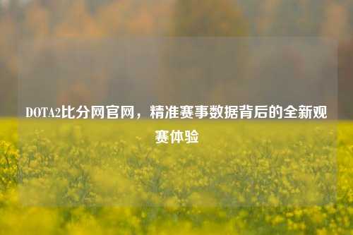 DOTA2比分网官网，精准赛事数据背后的全新观赛体验