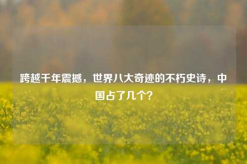 跨越千年震撼，世界八大奇迹的不朽史诗，中国占了几个？