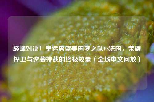 巅峰对决！奥运男篮美国梦之队VS法国，荣耀捍卫与逆袭挑战的终极较量（全场中文回放）