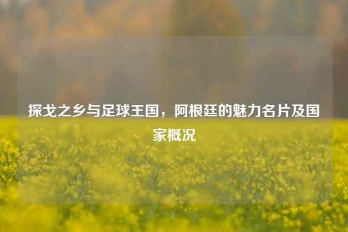 探戈之乡与足球王国，阿根廷的魅力名片及国家概况