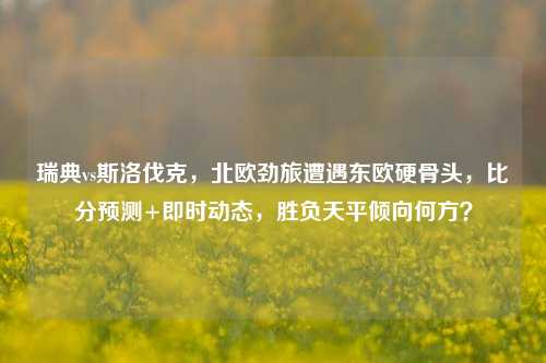 瑞典vs斯洛伐克,北欧劲旅遭遇东欧硬骨头,比分预测+即时动态,胜负天平倾向何方?