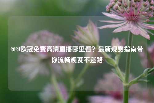 2024欧冠免费高清直播哪里看?最新观赛指南带你流畅观赛不迷路