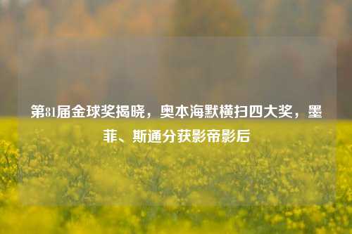 第81届金球奖揭晓，奥本海默横扫四大奖，墨菲、斯通分获影帝影后