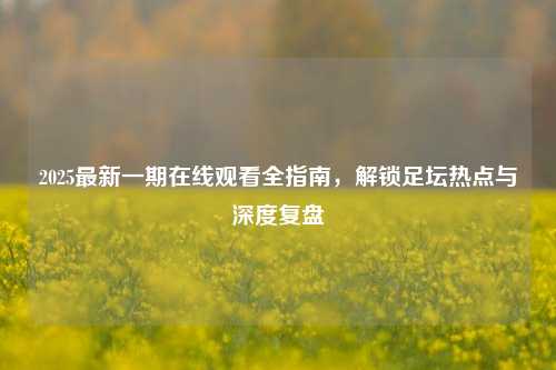 2025最新一期在线观看全指南，解锁足坛热点与深度复盘
