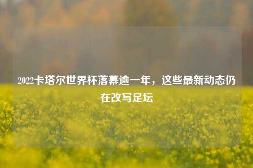 2022卡塔尔世界杯落幕逾一年，这些最新动态仍在改写足坛