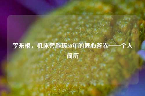 李东根，机床旁雕琢30年的匠心答卷——个人简历