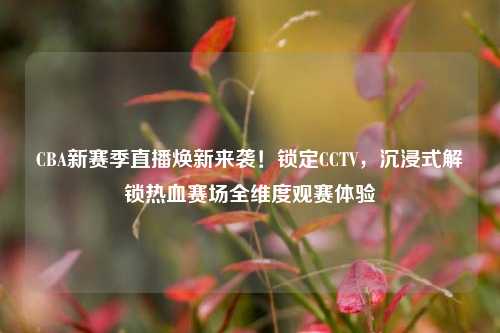 CBA新赛季直播焕新来袭！锁定CCTV，沉浸式解锁热血赛场全维度观赛体验