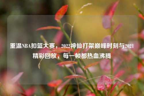 重温NBA扣篮大赛,2022神仙打架巅峰时刻与2021精彩回放,每一帧都热血沸腾