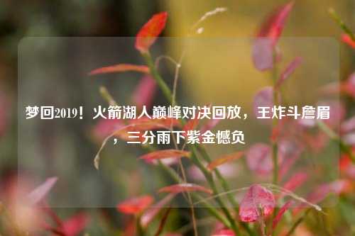 梦回2019！火箭湖人巅峰对决回放，王炸斗詹眉，三分雨下紫金憾负