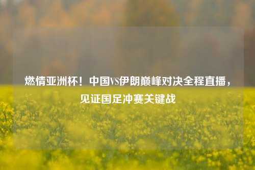 燃情亚洲杯！中国VS伊朗巅峰对决全程直播，见证国足冲赛关键战