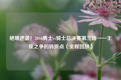 绝境逆袭！2016勇士vs骑士总决赛第三场——王座之争的转折点（全程回放）
