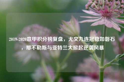 2019-2020意甲积分榜复盘，尤文九连冠稳如磐石，那不勒斯与亚特兰大掀起逆袭风暴