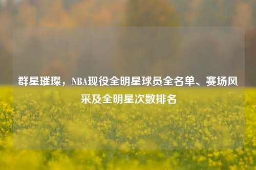 群星璀璨，NBA现役全明星球员全名单、赛场风采及全明星次数排名