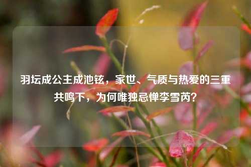 羽坛成公主成池铉，家世、气质与热爱的三重共鸣下，为何唯独忌惮李雪芮？