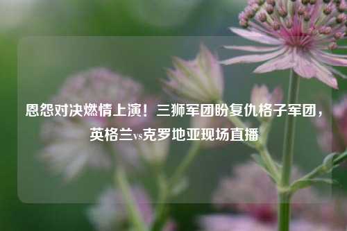 恩怨对决燃情上演！三狮军团盼复仇格子军团，英格兰vs克罗地亚现场直播
